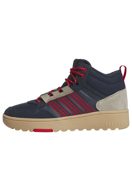 adidas Unisex Hoops 4.0 MID Shoes, Aurora Ink/Better Scarlet/GUM4, 9.5 UK
