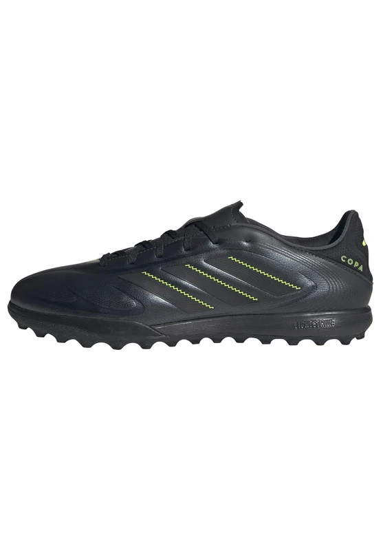 adidas Unisex COPA Pure III League Turf Football Boots, Core Black/DGH Solid Grey/Lucid Lemon, 8 UK