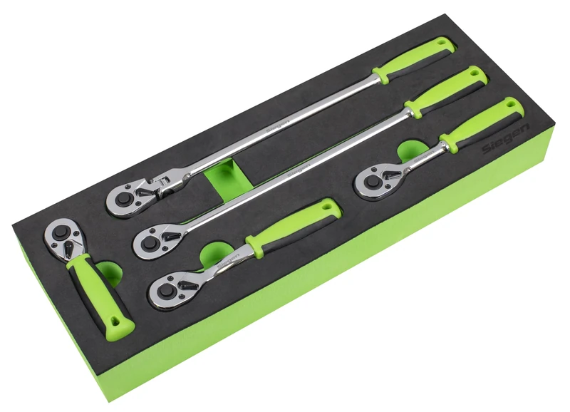 Sealey Siegen Ratchet Wrench Set with Flip Reverse 1/4" Sq Drive 5pc - S01290
