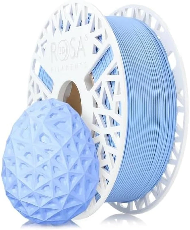 ROSA 3D PLA Pastel Filament 1.75 mm for 3D Printers | Printables Biodegradable Lightly Matte PLA Filament for 3D Printers | Blue Spool 1 kg