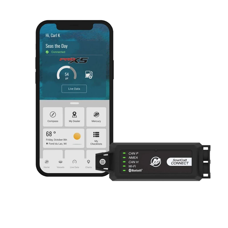 MERCURY Marine SmartCraft Connect Mobile - Connected Boat Engine System for iOS and Android Devices