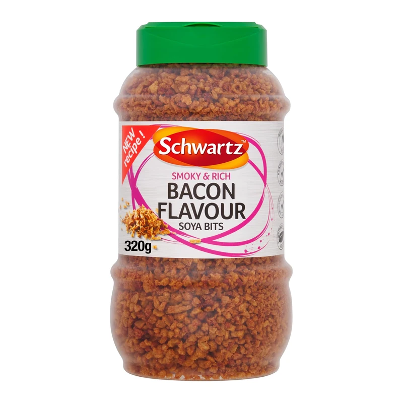 Schwartz Bacon Flavour Bits, 320g – Smoky, Crispy Vegan-Friendly Bacon Topping for Salads, Pasta & Gourmet Recipes
