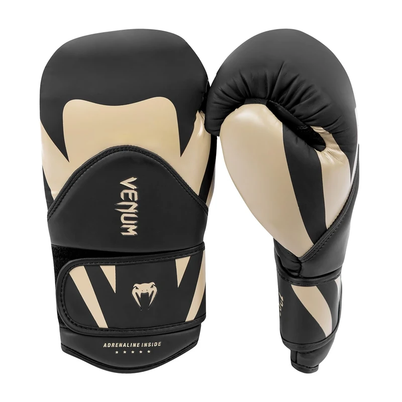 Venum Challenger 4.0 Boxing Gloves, Black and Beige