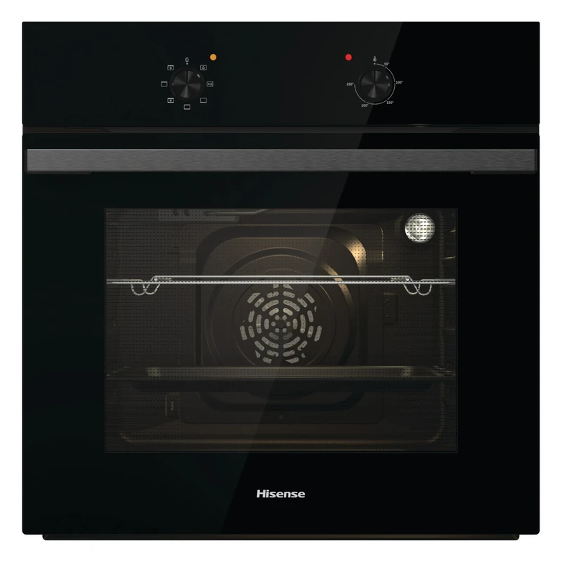 Hisense BI62020ABGUK - Built-in 60L Electric Single Oven - Black - 530x595x595 mm (DxWxH) - A Rated, Extra Large