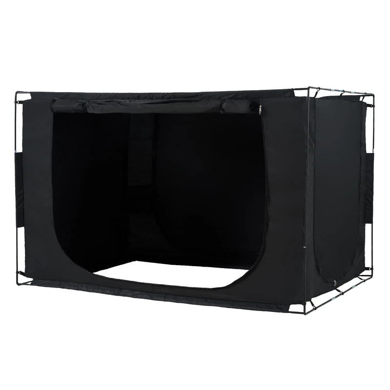 VEVOR Bed Tent, Pongee Fabric, 3 Doors Breathable Dream Tent with 0.43 in Fiber Poles on Bed Privacy, Full Size 70% Blackout Sleeping Bed Canopy, Fit for Kids Playhouse and Adults Sleeping Tent