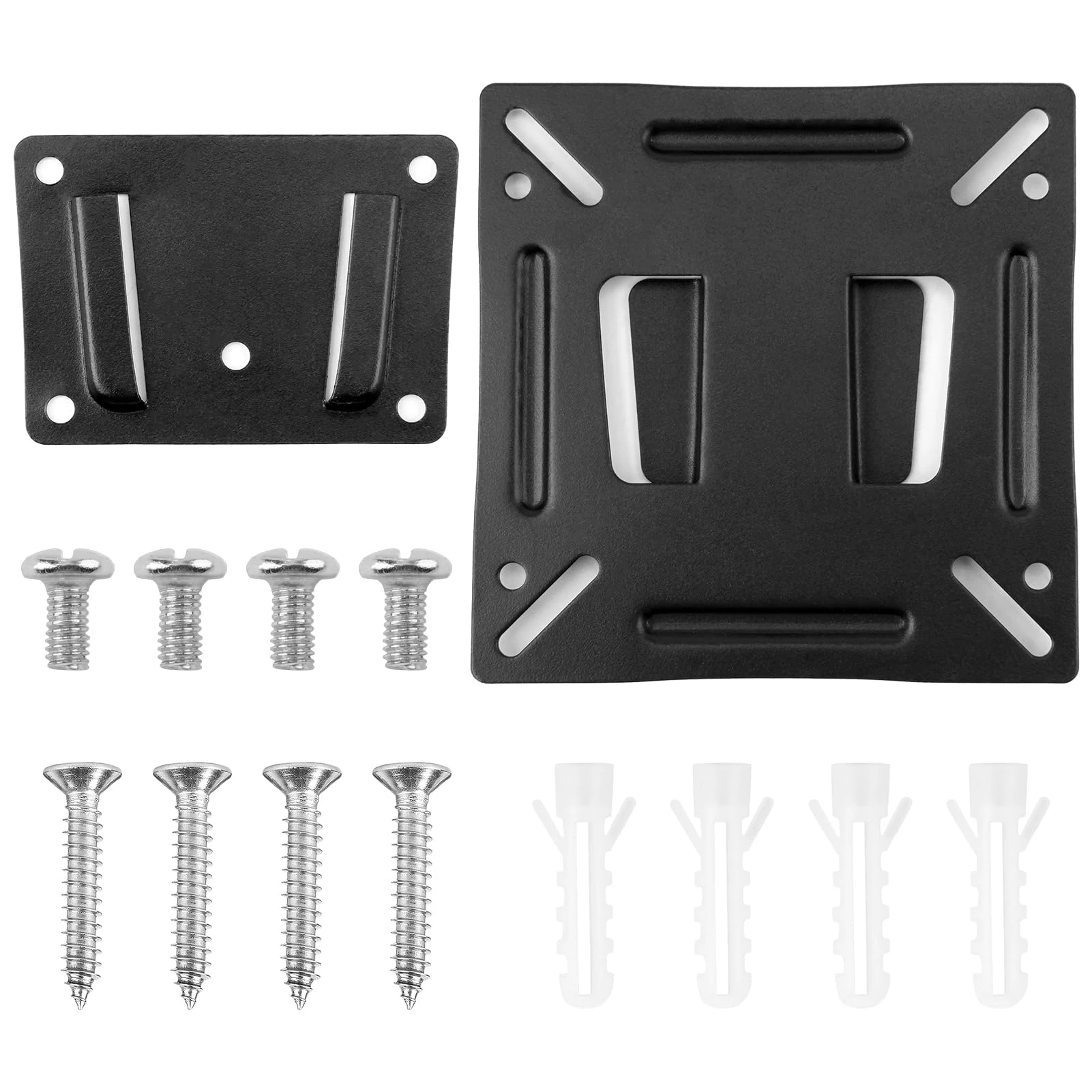 14-27 Inch Universal TV Wall Mount, Ultra Slim Fixed Monitor Bracket for Most LED, LCD, OLED, Plasma TVs Up to 30lbs with Max VESA 100x100 mm, Perfect for Home, Office, and Public Spaces