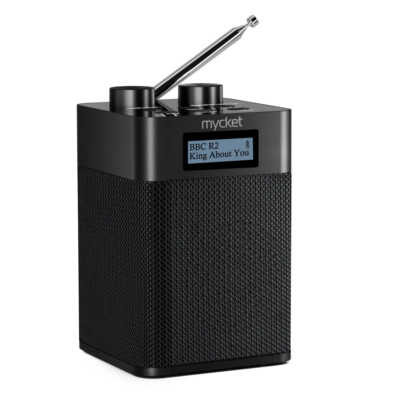 Mycket DAB/DAB+ Digital & FM Radio, USB Rechargeable and 2200mAh Battery Powered Radio,Portable DAB Radio, Radio with Bluetooth/U Disk, 80 Preset Stations,Headphone Jack, LED Display, for Home,Travel