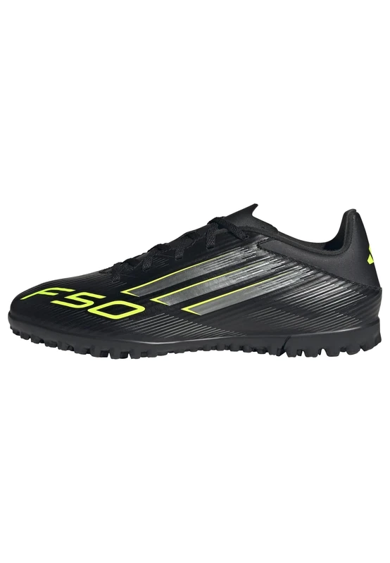 adidas Unisex F50 Club Turf Football Boots, core Black/Iron met./Lucid Lemon, 9 UK