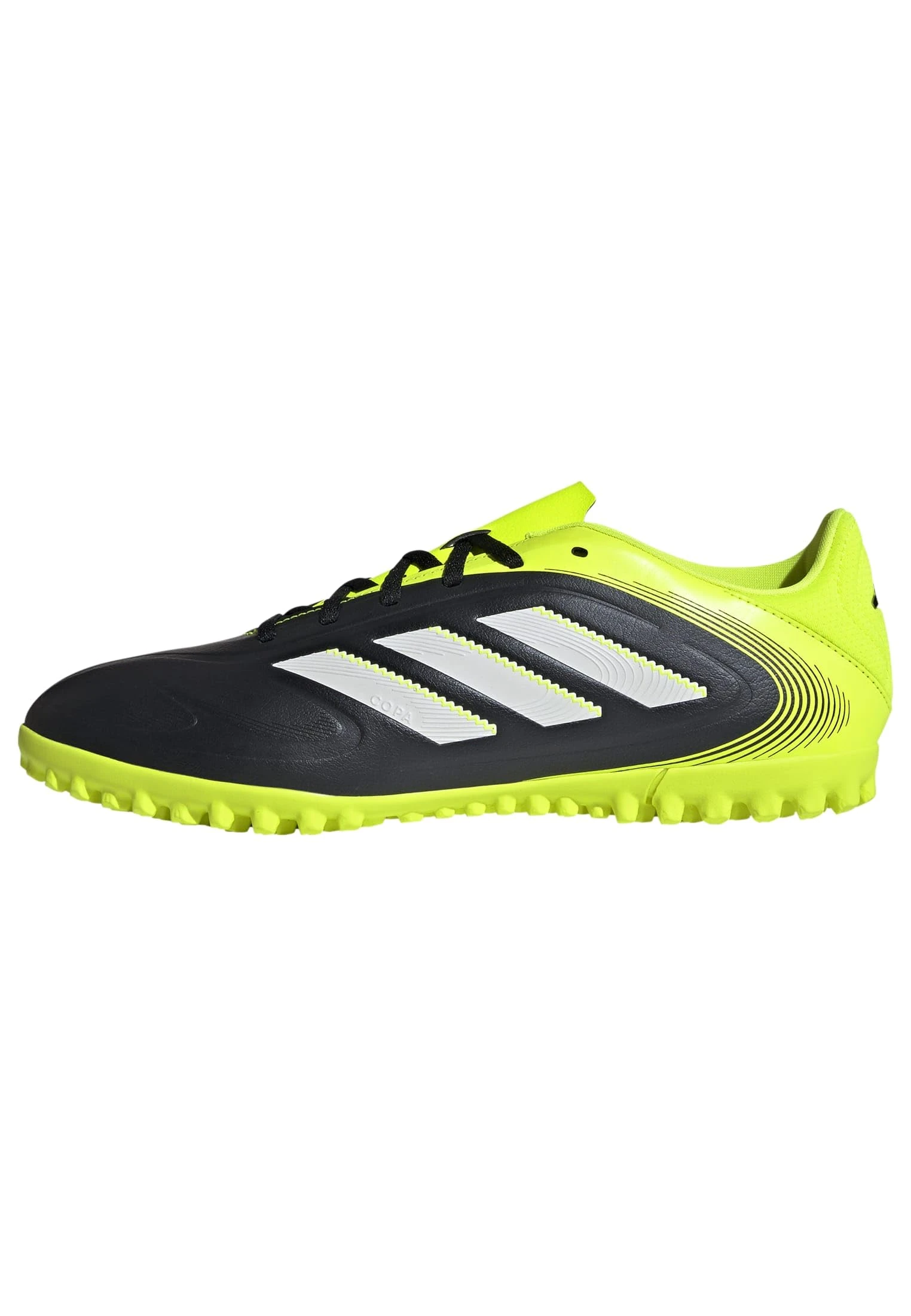 adidas Unisex COPA Pure III Club Turf Football Boots, core Black/FTWR White/Lucid Lemon, 6.5 UK