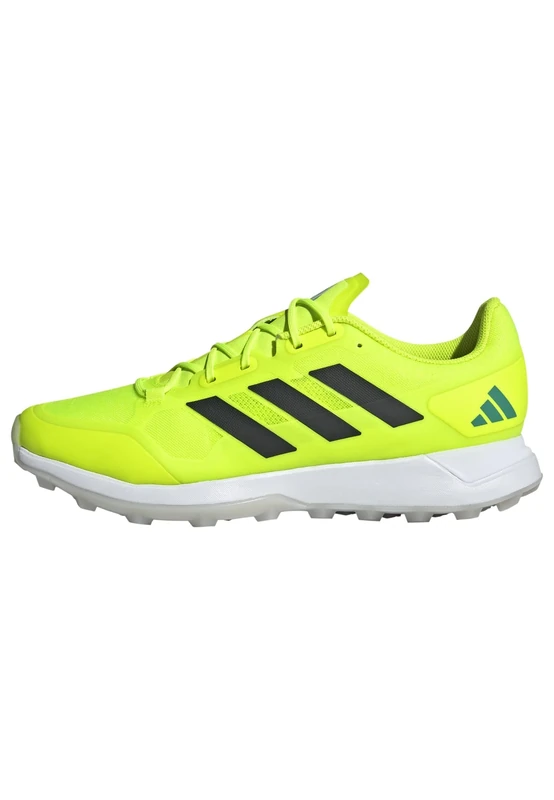 adidas Unisex Zone DOX Hockey Shoes, Pure Teal/Zero met./Lucid Lemon, 12.5 UK