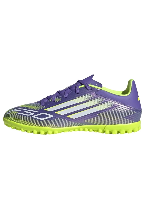 adidas Unisex F50 Club Turf Football Boots, Purple Rush/Cloud White/Lucid Lemon, 6 UK