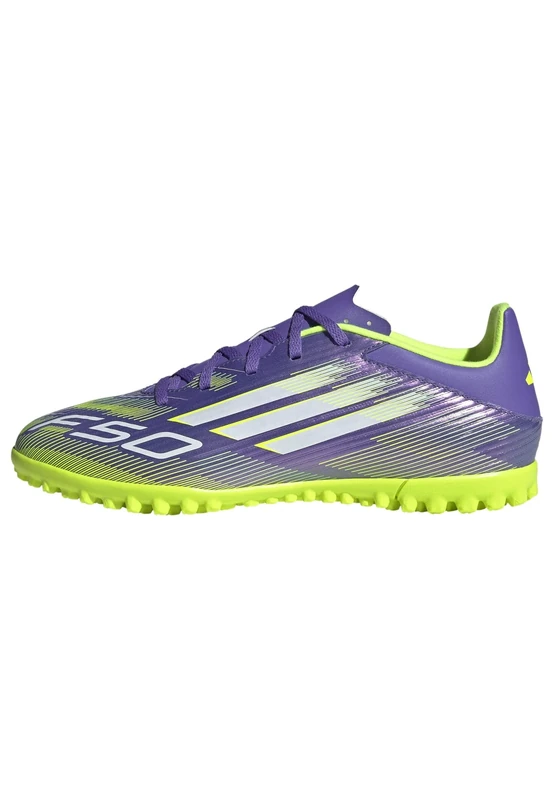 adidas Unisex F50 Club Turf Football Boots, Purple Rush/Cloud White/Lucid Lemon, 13 UK