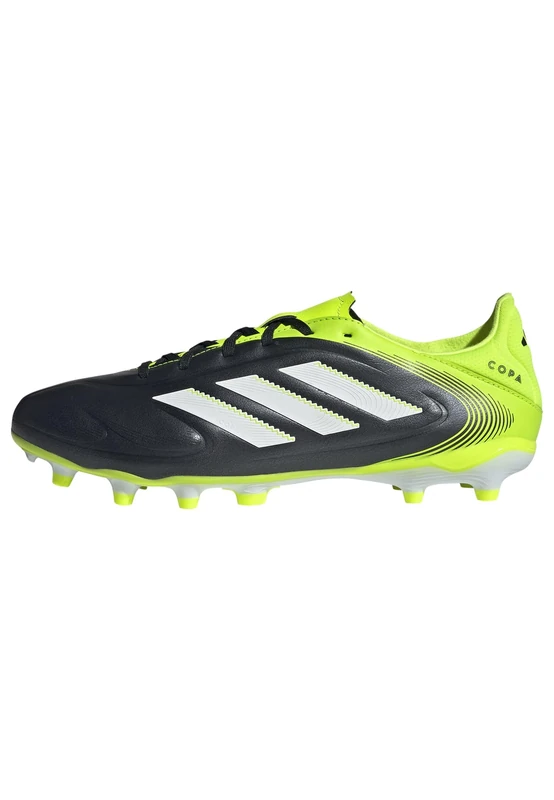 adidas Unisex COPA Pure III League Firm Ground/Multi Ground Football Boots, Core Black/Cloud White/Lucid Lemon, 7 UK
