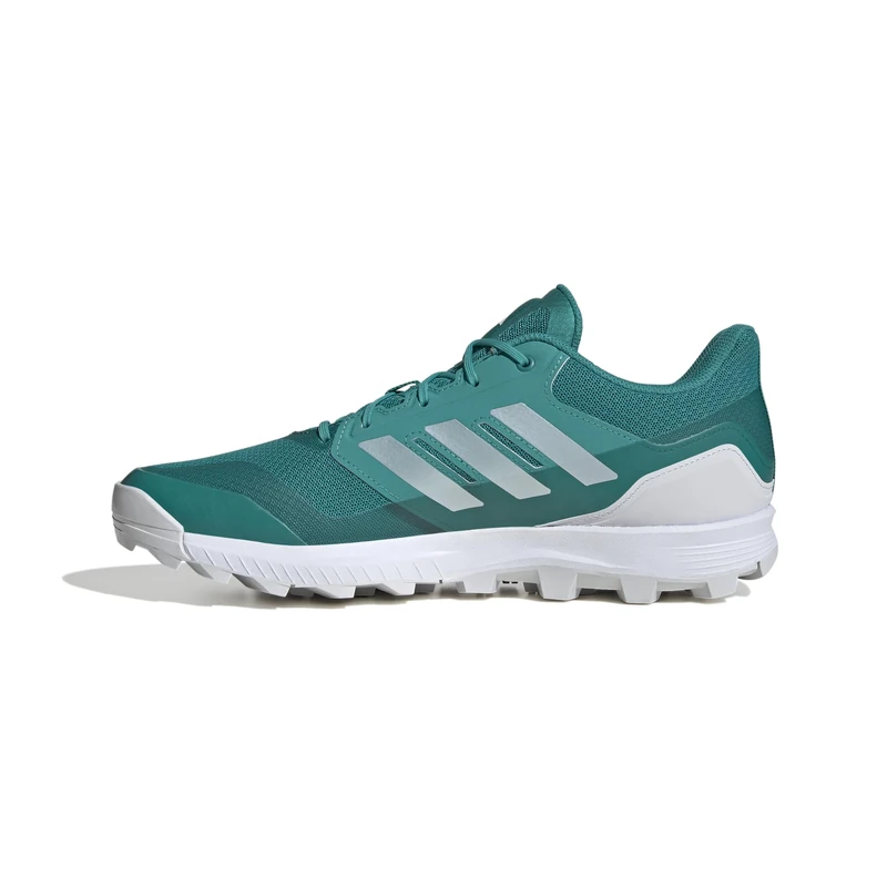 adidas Unisex Hockey Flexcloud Shoes, Pure Teal/Zero met./Dash Grey, 9.5 UK