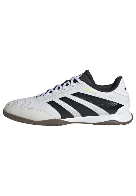 adidas Unisex Predator League Indoor Football Boots, Cloud White/Core Black/Lucid Lemon, 10.5 UK