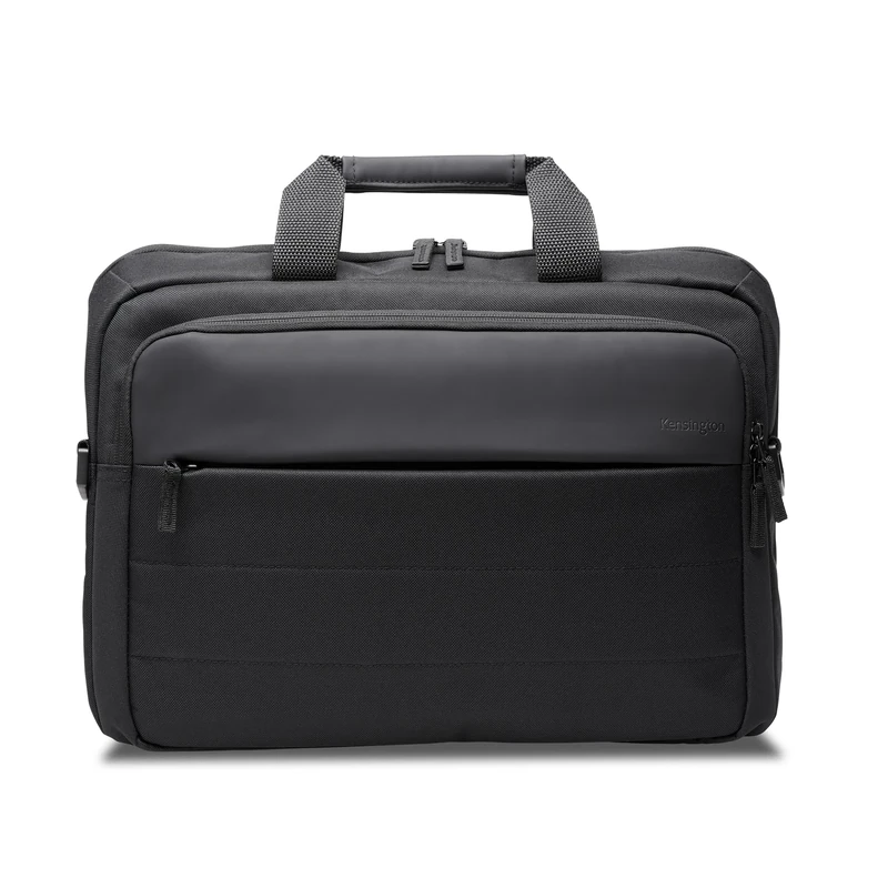 Kensington EQ 16" Laptop Carrying Case, Protective with Padded Straps and Compartments, Clampshell Design, Made from 23.0 x 250ml plastic bottles - For Laptops Up to 16" (K60390WW)