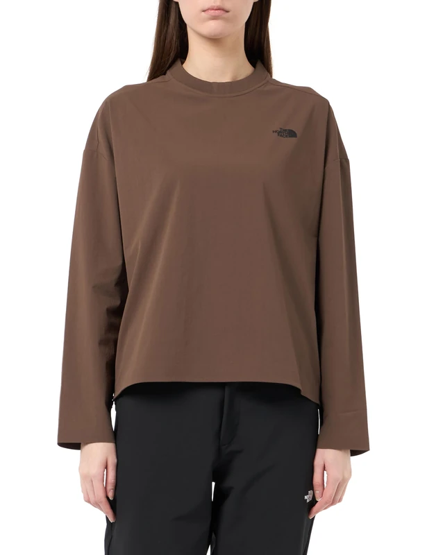 The North Face Women's Woven T-Shirt, Smokey Brown, M