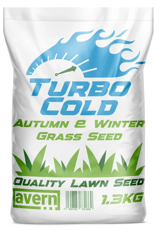 Avern Turbo Cold, Winter Grass Seed 7.8KG, Quality Lawn Seed, Hard Wearing Grass, Dog Friendly, Germinates in Colder Weather, Ideal for Overseeding or New UK Gardens (7.8KG)