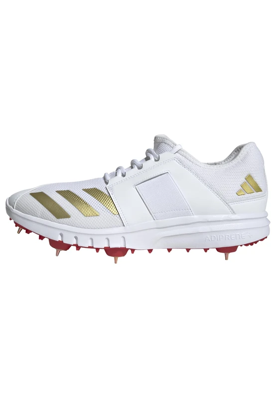 adidas Men's Howzat Spike, Cloud White/Gold Metallic/Pure Ruby, 7.5 UK