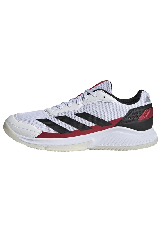 adidas Men's Courtquick Mens Padel Shoes, Cloud White/Core Black/Lucid Red, 15 UK