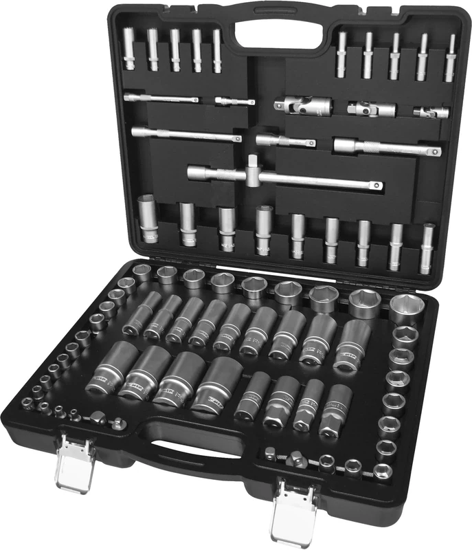 KS Tools 917.0082 1/4 inch + 3/8 inch + 1/2 inch Socket Spanner Set, 82 Pieces, inch Dimensions - Image 1