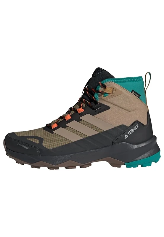 adidas Men's Terrex Skychaser AX5 Mid Gore-TEX Climawarm+ Hiking Shoes, Cardboard/Blanch Cargo/Pure Teal, 12.5 UK