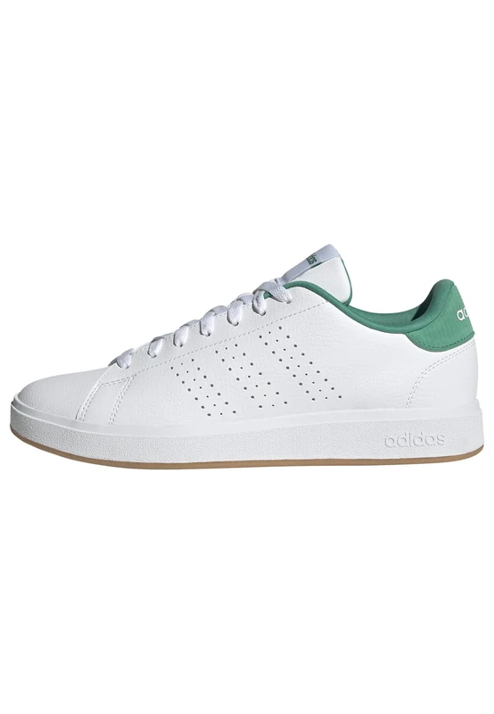 adidas Men's Advantage Base 2.0 Shoes, FTWR White/FTWR White/semi Court Green, 8 UK