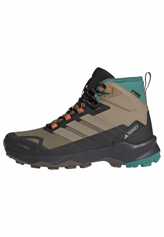 adidas Men's Terrex Skychaser AX5 Mid Gore-TEX Climawarm+ Hiking Shoes, Cardboard/Blanch Cargo/Pure Teal, 10 UK