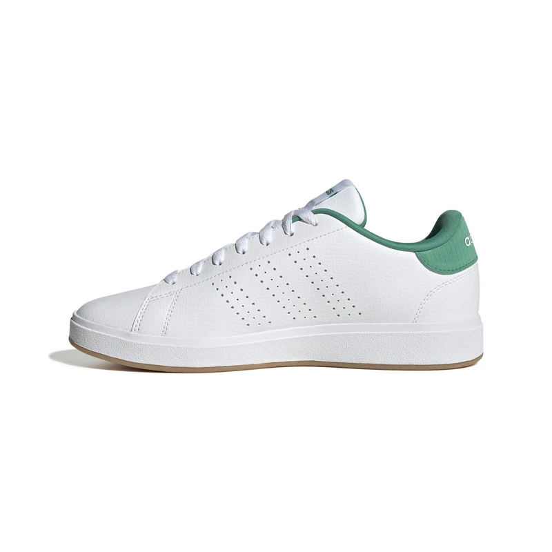 adidas Men's Advantage Base 2.0 Shoes, FTWR White/FTWR White/semi Court Green, 10.5 UK