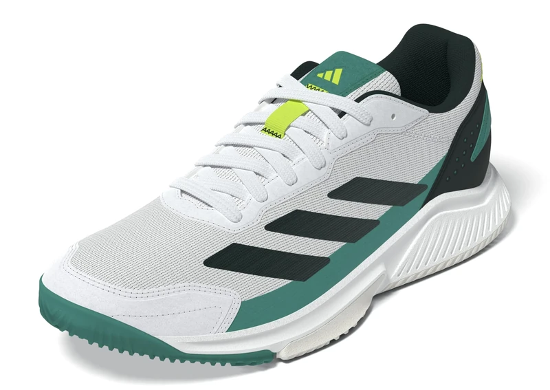 adidas Men's Courtquick Mens Padel Shoes, Cloud White/Cloud White/Aurora Ivy, 3.5 UK