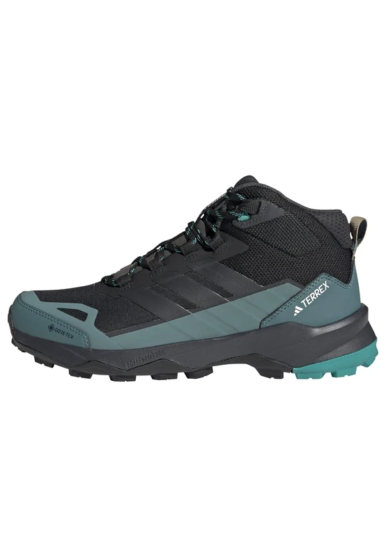 adidas Men's Terrex Skychaser AX5 Mid Gore-TEX Hiking Shoes, Core Black/Carbon/Pure Teal, 12 UK
