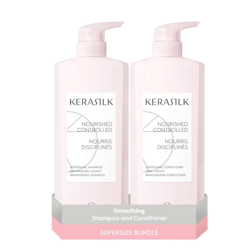 Kerasilk Supersize Smoothing Set With Smoothing Shampoo 750ml & Conditioner 750ml