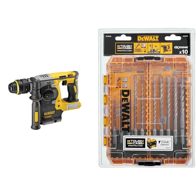 DEWALT DCH274N-XJ Rotary Hammer SDS-Plus 2 1J 400W 18V Black Yellow + Suitable Power Tool Accessory