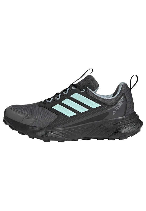 adidas Women's Terrex Tracefinder 2 Climaproof Trail Running Shoes, Carbon/Semi Flash Aqua/Grey Six, 3.5 UK