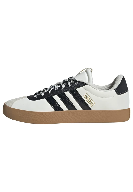 adidas Men's VL Court 3.0 Shoes, Off White/core Black/Gold met., 6 UK