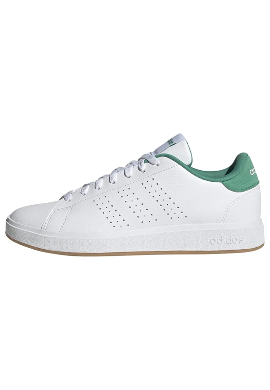 adidas Men's Advantage Base 2.0 Shoes - White/Green - 5.5 UK