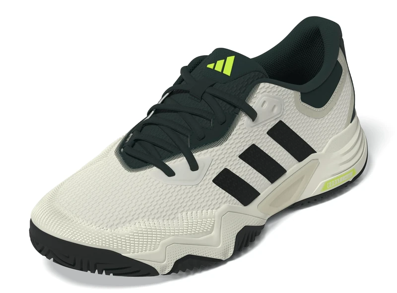 adidas Men's Solematch Control 2 Tennis Shoes, Off White/Silver met./Aurora Ivy, 13 UK