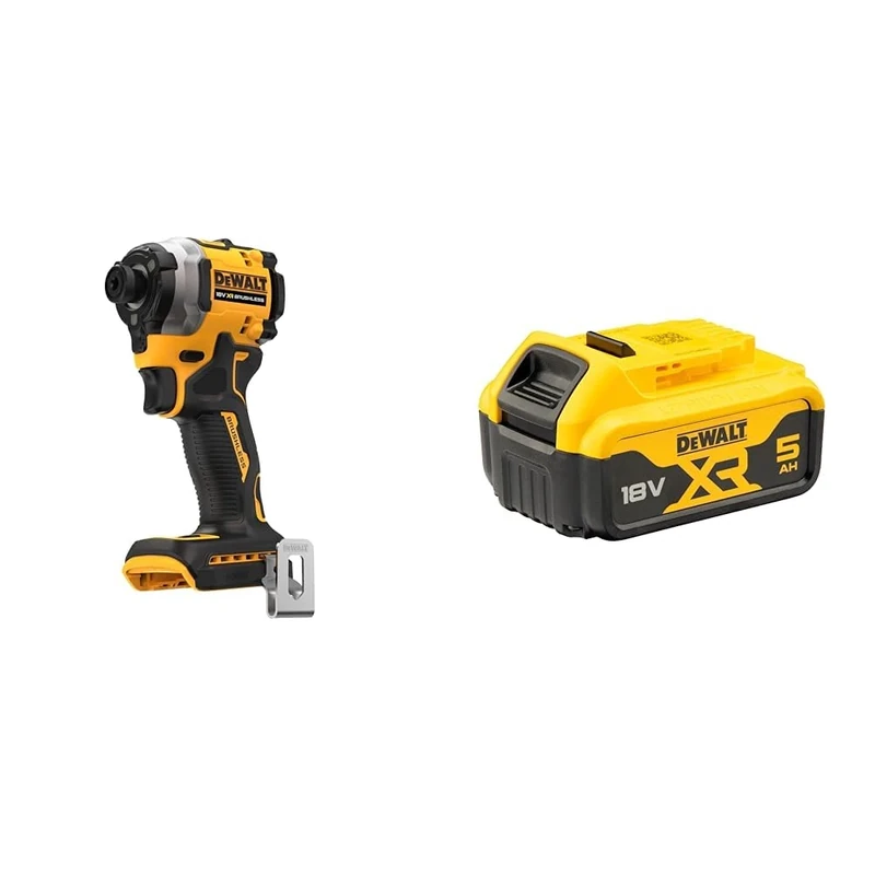 DEWALT DCF850N-XJ 18V XR Brushless Compact Impact Driver - Bare Unit + DEWALT Battery