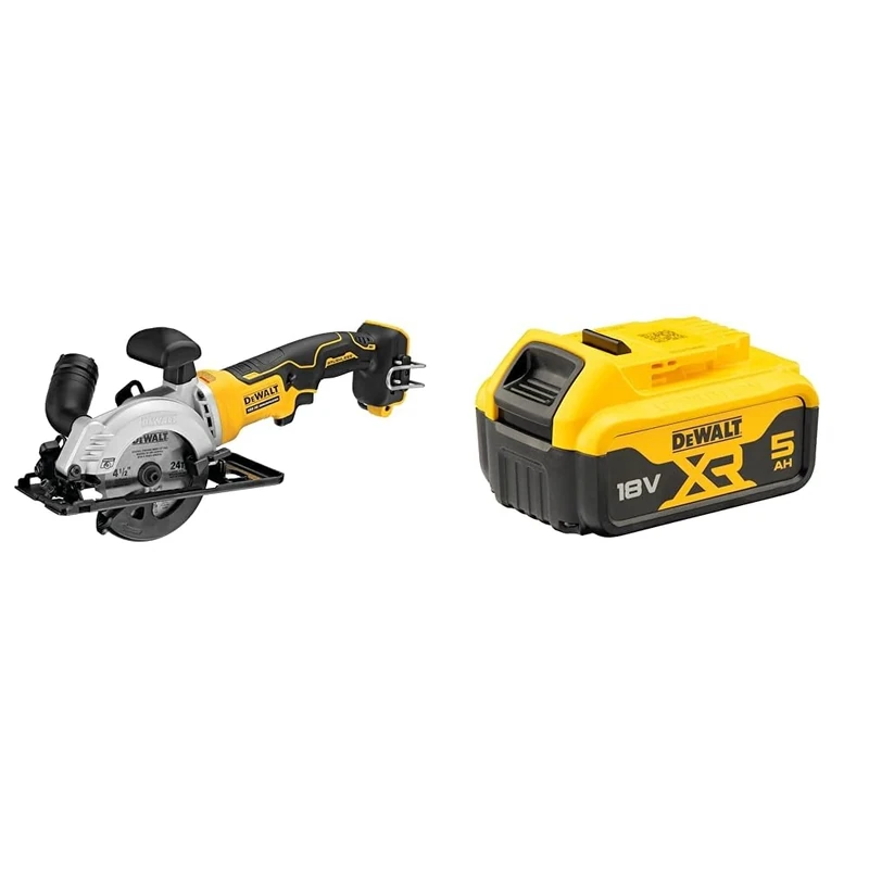DEWALT DCS571N-XJ Compact Circular Saw 18V XR, Bare Unit + DEWALT Battery