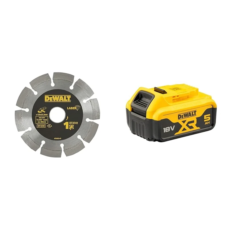 Dewalt DT3741-XJ DT3741-XJ-Disco de Diamante 125x22.2mm + DEWALT Battery