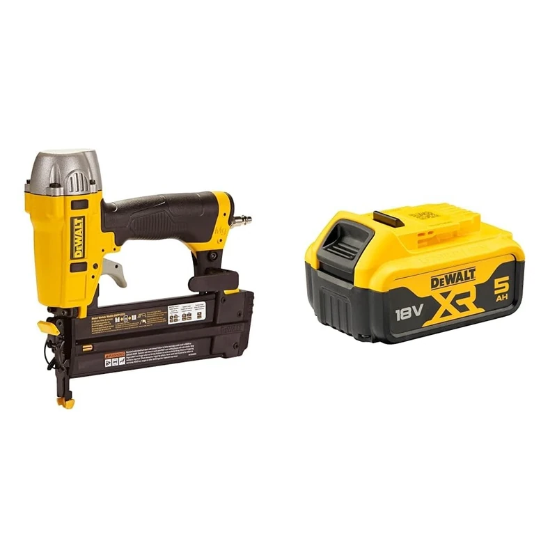 Dewalt DPN1850-XJ DPN1850 compressed air nailer oil-free maintenance-free 18G 15-55mm with case, yellow, m Battery