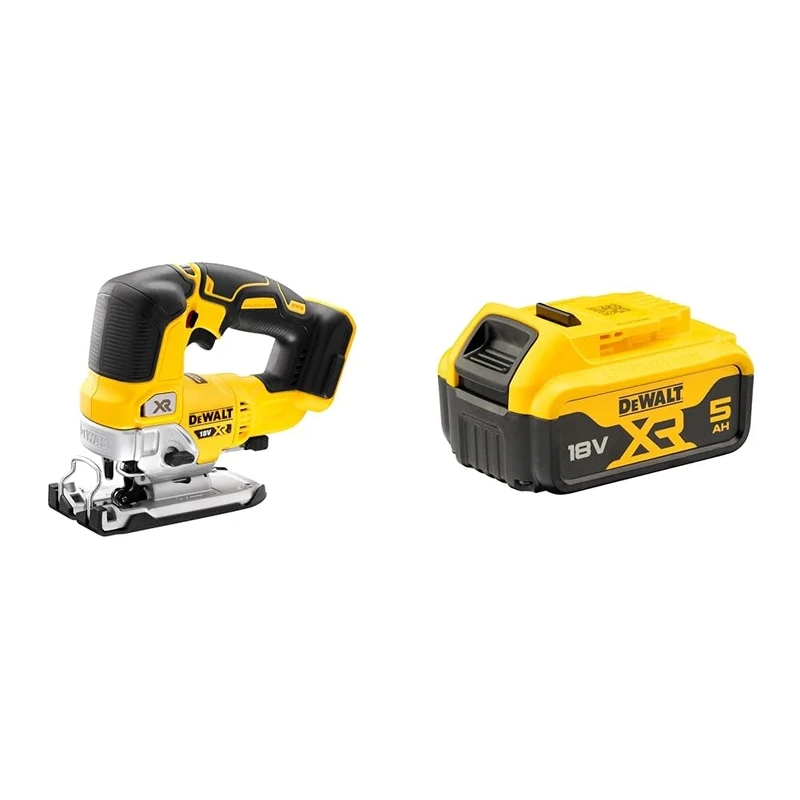 DEWALT DCS334N-XJ Cordless Jigsaw - XR 18V Brushless Yellow - Bare Unit + DEWALT Battery