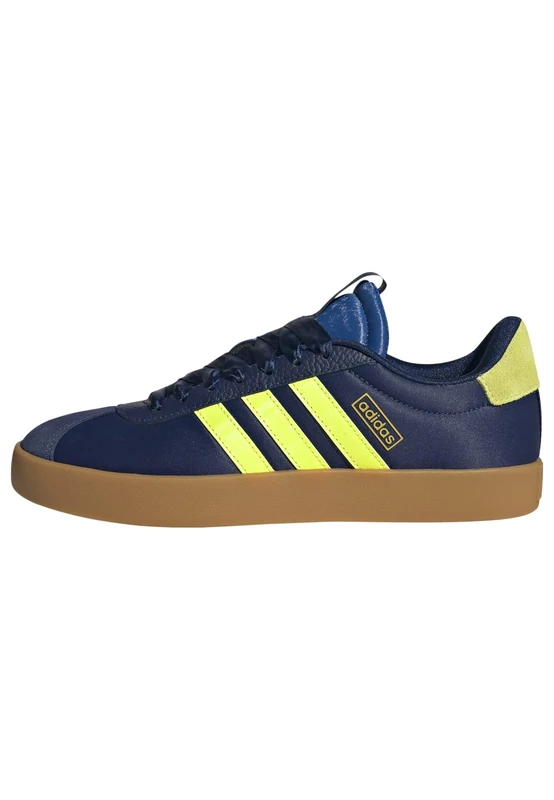 adidas Women's VL Court 3.0 Shoes, Dark Blue/hi-res Yellow/Gold met., 5 UK