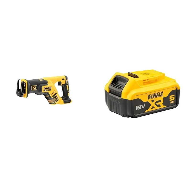 DEWALT DCS367N-XJ Brushless XR Compact Reciprocating Saw, Multi + DEWALT Battery