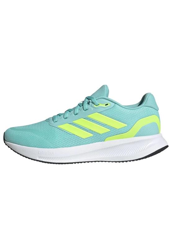 adidas Men's Runfalcon 5 Running Shoes, Flash Aqua/Lucid Lemon/Core Black, 9.5 UK