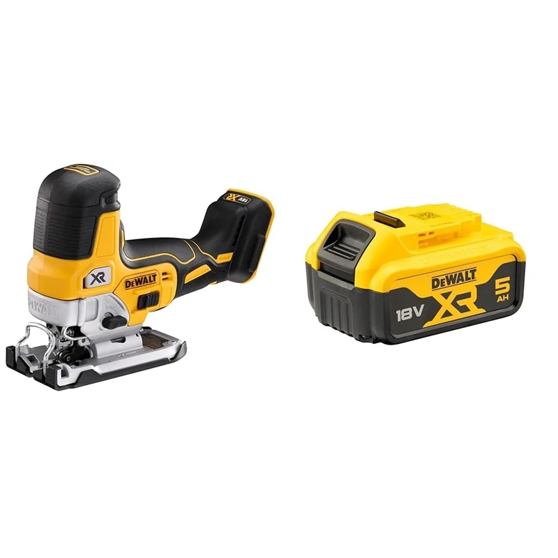 DEWALT DCS335N-XJ Cordless Brushless Grip Jigsaw - 18V XR Li-Ion - Bare Unit + DEWALT Battery