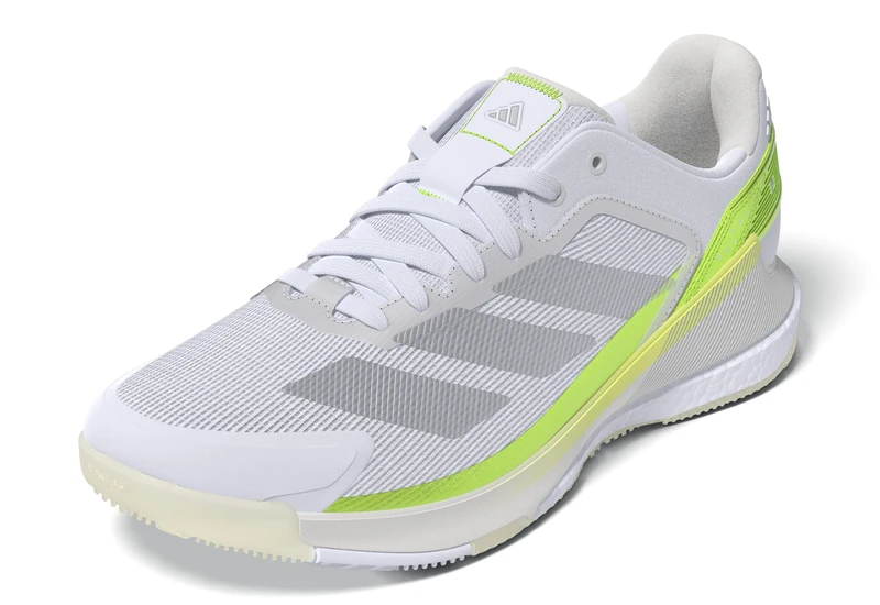 adidas Women's Crazyquick Boost Padel Shoes, Cloud White/Zero Metalic/Lucid Lemon, 10.5 UK