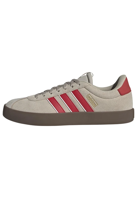 adidas Men's VL Court 3.0 Shoes, Wonder Beige/Better Scarlet/core White, 4 UK