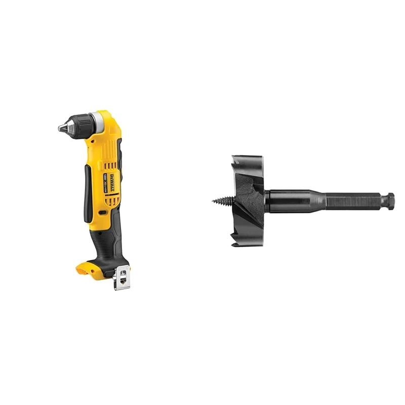 DEWALT DCD740N-XJ Cordless 2-Speed Angle Drill - 18V XR Lithium-Ion - Bare Unit + Suitable Power Tool Accessory