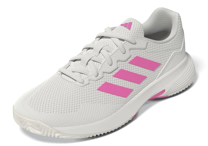 adidas Women's Gamecourt 2.0 Tennis Shoes, core White/Lucid Pink/core Black, 8.5 UK - Image 1